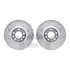 7512-80217 by DYNAMIC FRICTION COMPANY - Rotors-Drilled & Slotted-Silver w/ 5000 Advanced Brake Pads Incl Hdw