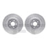 7512-99054 by DYNAMIC FRICTION COMPANY - Rotors-Drilled & Slotted-Silver w/ 5000 Advanced Brake Pads Incl Hdw