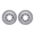 7512-99240 by DYNAMIC FRICTION COMPANY - Rotors-Drilled & Slotted-Silver w/ 5000 Advanced Brake Pads Incl Hdw