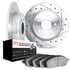 7602-11021 by DYNAMIC FRICTION COMPANY - Rotors-Drilled and Slotted-Silver with 5000 Euro Ceramic Brake Pads