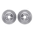 7602-11021 by DYNAMIC FRICTION COMPANY - Rotors-Drilled and Slotted-Silver with 5000 Euro Ceramic Brake Pads