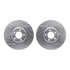 7602-20026 by DYNAMIC FRICTION COMPANY - Rotors-Drilled and Slotted-Silver with 5000 Euro Ceramic Brake Pads