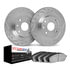 7602-22004 by DYNAMIC FRICTION COMPANY - Rotors-Drilled and Slotted-Silver with 5000 Euro Ceramic Brake Pads