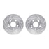 7602-63013 by DYNAMIC FRICTION COMPANY - Rotors-Drilled and Slotted-Silver with 5000 Euro Ceramic Brake Pads