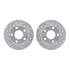 7602-74017 by DYNAMIC FRICTION COMPANY - Rotors-Drilled and Slotted-Silver with 5000 Euro Ceramic Brake Pads