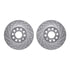 7602-74034 by DYNAMIC FRICTION COMPANY - Rotors-Drilled and Slotted-Silver with 5000 Euro Ceramic Brake Pads