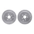 7612-01000 by DYNAMIC FRICTION COMPANY - Rotors-Drilled & Slotted-Silver w/ 5000 Euro Ceramic Brake Pads Incl Hdw