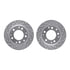 7612-02005 by DYNAMIC FRICTION COMPANY - Rotors-Drilled & Slotted-Silver w/ 5000 Euro Ceramic Brake Pads Incl Hdw