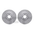 7612-11022 by DYNAMIC FRICTION COMPANY - Rotors-Drilled & Slotted-Silver w/ 5000 Euro Ceramic Brake Pads Incl Hdw