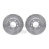 7612-20002 by DYNAMIC FRICTION COMPANY - Rotors-Drilled & Slotted-Silver w/ 5000 Euro Ceramic Brake Pads Incl Hdw