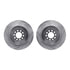 7612-20009 by DYNAMIC FRICTION COMPANY - Rotors-Drilled & Slotted-Silver w/ 5000 Euro Ceramic Brake Pads Incl Hdw