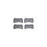 7612-20009 by DYNAMIC FRICTION COMPANY - Rotors-Drilled & Slotted-Silver w/ 5000 Euro Ceramic Brake Pads Incl Hdw