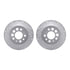 7612-27010 by DYNAMIC FRICTION COMPANY - Rotors-Drilled & Slotted-Silver w/ 5000 Euro Ceramic Brake Pads Incl Hdw