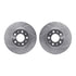 7612-27022 by DYNAMIC FRICTION COMPANY - Rotors-Drilled & Slotted-Silver w/ 5000 Euro Ceramic Brake Pads Incl Hdw