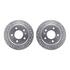 7612-31012 by DYNAMIC FRICTION COMPANY - Rotors-Drilled & Slotted-Silver w/ 5000 Euro Ceramic Brake Pads Incl Hdw