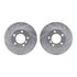 7612-31025 by DYNAMIC FRICTION COMPANY - Rotors-Drilled & Slotted-Silver w/ 5000 Euro Ceramic Brake Pads Incl Hdw