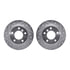 7612-31027 by DYNAMIC FRICTION COMPANY - Rotors-Drilled & Slotted-Silver w/ 5000 Euro Ceramic Brake Pads Incl Hdw