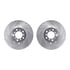 7612-31052 by DYNAMIC FRICTION COMPANY - Rotors-Drilled & Slotted-Silver w/ 5000 Euro Ceramic Brake Pads Incl Hdw