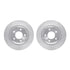 7612-31062 by DYNAMIC FRICTION COMPANY - Rotors-Drilled & Slotted-Silver w/ 5000 Euro Ceramic Brake Pads Incl Hdw