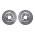 7612-31067 by DYNAMIC FRICTION COMPANY - Rotors-Drilled & Slotted-Silver w/ 5000 Euro Ceramic Brake Pads Incl Hdw