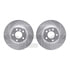 7612-31094 by DYNAMIC FRICTION COMPANY - Rotors-Drilled & Slotted-Silver w/ 5000 Euro Ceramic Brake Pads Incl Hdw