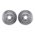 7612-31096 by DYNAMIC FRICTION COMPANY - Rotors-Drilled & Slotted-Silver w/ 5000 Euro Ceramic Brake Pads Incl Hdw