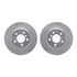 7612-31106 by DYNAMIC FRICTION COMPANY - Rotors-Drilled & Slotted-Silver w/ 5000 Euro Ceramic Brake Pads Incl Hdw