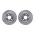 7612-31108 by DYNAMIC FRICTION COMPANY - Rotors-Drilled & Slotted-Silver w/ 5000 Euro Ceramic Brake Pads Incl Hdw