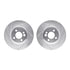 7612-32004 by DYNAMIC FRICTION COMPANY - Rotors-Drilled & Slotted-Silver w/ 5000 Euro Ceramic Brake Pads Incl Hdw