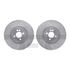 7612-32013 by DYNAMIC FRICTION COMPANY - Rotors-Drilled & Slotted-Silver w/ 5000 Euro Ceramic Brake Pads Incl Hdw