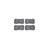7612-39000 by DYNAMIC FRICTION COMPANY - Rotors-Drilled & Slotted-Silver w/ 5000 Euro Ceramic Brake Pads Incl Hdw