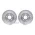 7612-40002 by DYNAMIC FRICTION COMPANY - Rotors-Drilled & Slotted-Silver w/ 5000 Euro Ceramic Brake Pads Incl Hdw