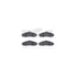 7612-46003 by DYNAMIC FRICTION COMPANY - Rotors-Drilled & Slotted-Silver w/ 5000 Euro Ceramic Brake Pads Incl Hdw