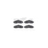 7612-46002 by DYNAMIC FRICTION COMPANY - Rotors-Drilled & Slotted-Silver w/ 5000 Euro Ceramic Brake Pads Incl Hdw