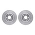 7612-46010 by DYNAMIC FRICTION COMPANY - Rotors-Drilled & Slotted-Silver w/ 5000 Euro Ceramic Brake Pads Incl Hdw