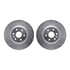 7612-46031 by DYNAMIC FRICTION COMPANY - Rotors-Drilled & Slotted-Silver w/ 5000 Euro Ceramic Brake Pads Incl Hdw