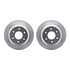 7612-48002 by DYNAMIC FRICTION COMPANY - Rotors-Drilled & Slotted-Silver w/ 5000 Euro Ceramic Brake Pads Incl Hdw