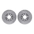 7612-53002 by DYNAMIC FRICTION COMPANY - Rotors-Drilled & Slotted-Silver w/ 5000 Euro Ceramic Brake Pads Incl Hdw