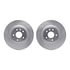 7612-54013 by DYNAMIC FRICTION COMPANY - Rotors-Drilled & Slotted-Silver w/ 5000 Euro Ceramic Brake Pads Incl Hdw