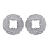 7612-59000 by DYNAMIC FRICTION COMPANY - Rotors-Drilled & Slotted-Silver w/ 5000 Euro Ceramic Brake Pads Incl Hdw