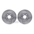 7612-63060 by DYNAMIC FRICTION COMPANY - Rotors-Drilled & Slotted-Silver w/ 5000 Euro Ceramic Brake Pads Incl Hdw