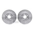 7612-63063 by DYNAMIC FRICTION COMPANY - Rotors-Drilled & Slotted-Silver w/ 5000 Euro Ceramic Brake Pads Incl Hdw