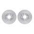7612-65004 by DYNAMIC FRICTION COMPANY - Rotors-Drilled & Slotted-Silver w/ 5000 Euro Ceramic Brake Pads Incl Hdw
