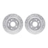 7512-58012 by DYNAMIC FRICTION COMPANY - Brake Rotor - Dimpled & Slotted - Silver w/5000 Brake Pads & HW Kit