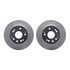 7512-58018 by DYNAMIC FRICTION COMPANY - Rotors-Drilled & Slotted-Silver w/ 5000 Advanced Brake Pads Incl Hdw