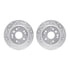 7512-58022 by DYNAMIC FRICTION COMPANY - Rotors-Drilled & Slotted-Silver w/ 5000 Advanced Brake Pads Incl Hdw