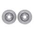 7512-58036 by DYNAMIC FRICTION COMPANY - Rotors-Drilled & Slotted-Silver w/ 5000 Advanced Brake Pads Incl Hdw