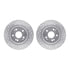 7512-58039 by DYNAMIC FRICTION COMPANY - Rotors-Drilled & Slotted-Silver w/ 5000 Advanced Brake Pads Incl Hdw