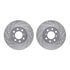 7512-59016 by DYNAMIC FRICTION COMPANY - Rotors-Drilled & Slotted-Silver w/ 5000 Advanced Brake Pads Incl Hdw