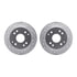 7512-59029 by DYNAMIC FRICTION COMPANY - Rotors-Drilled & Slotted-Silver w/ 5000 Advanced Brake Pads Incl Hdw